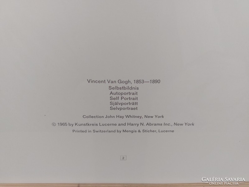 (K) international art club (1965) 5 van gogh prints, reproduction 35x43 cm