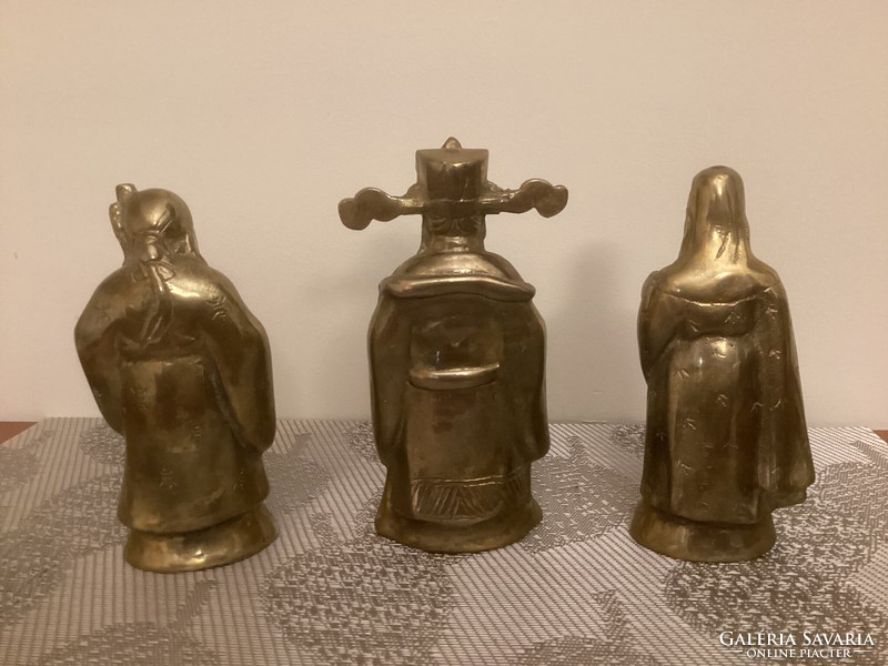 3 kinai bôlcs réz szobor