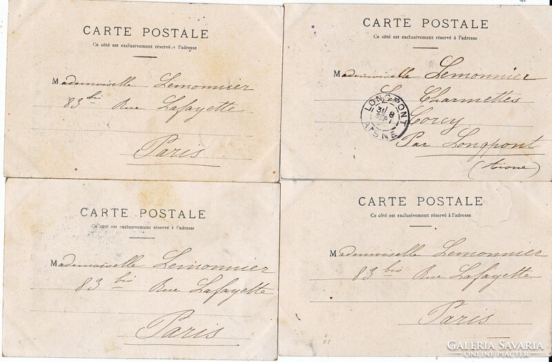 Franciaországi képes levelezőlap csomag 1905