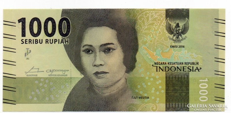 1.000  Rúpia  2016  2 db Sorszámkövető      Indonézia