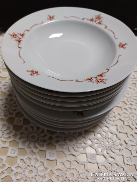 Alföldi csipkebogyó mintás porcelán tányérok