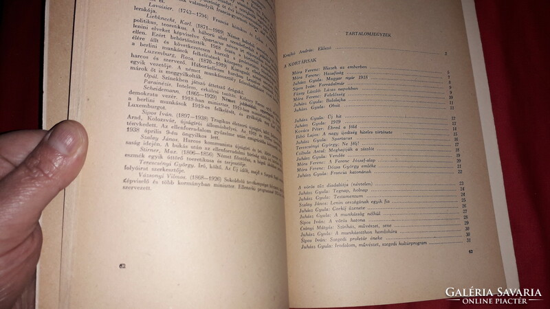 1959.Papp Lajos :Szegedi írók a Tanácsköztársaságért könyv antológia képek szerint HAZAFIAS NÉPFRONT