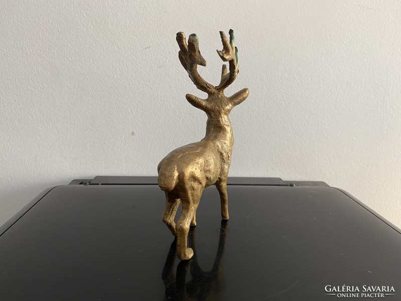 Brass deer statue