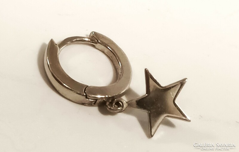 Silver earrings star 1 pc