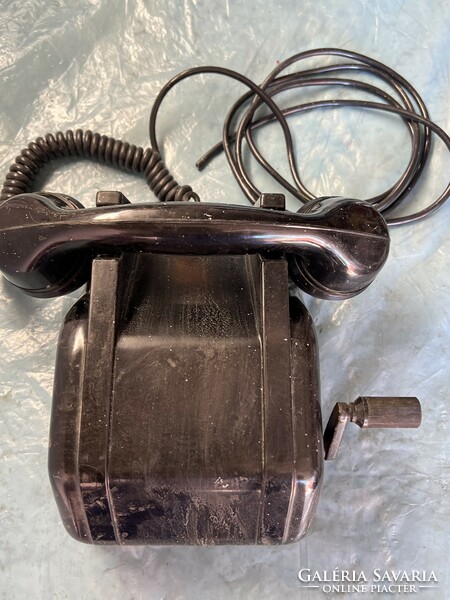 Rare rotary vinyl phone.