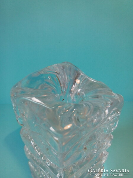 Molded glass thick-walled vase ice glass fiber vase