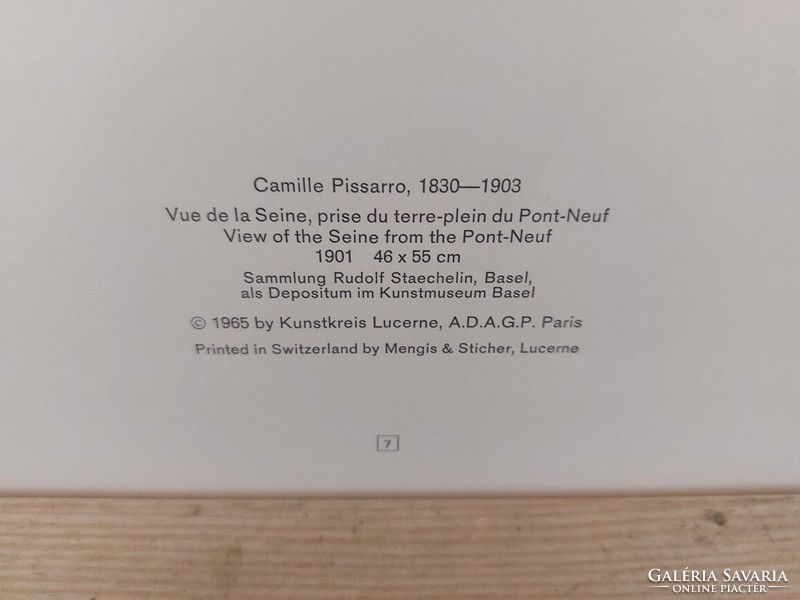 (K) International Art Club (1965) 5 db Pissarro nyomat, reprodukció 35x43 cm