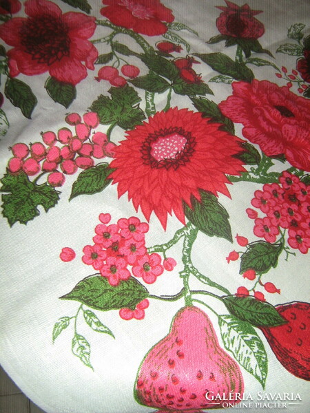Beautiful red floral tablecloth