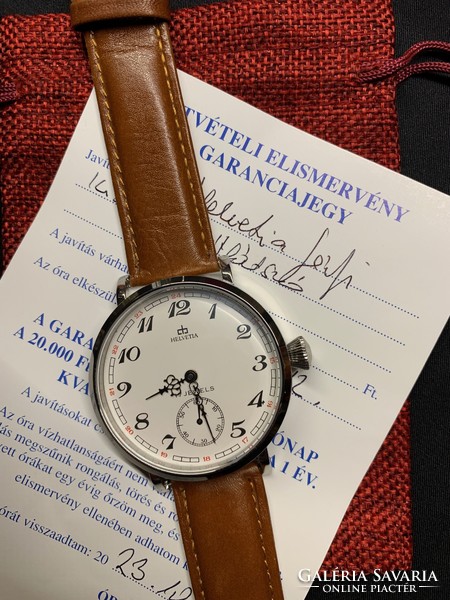 New Swiss Helvetia pocket watch built-in wristwatch with glass back