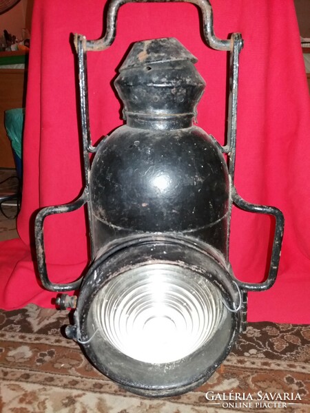 Antique mauve railway lamp hanging on a locomotive indicator kerosene lamp bacteria lamp condition according to pictures