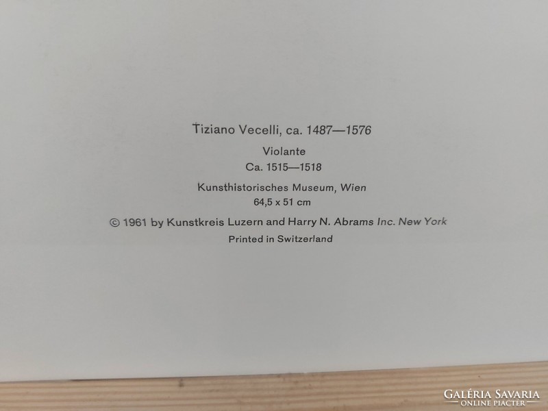 (K) International Art Club (1965) 6 db Tizian nyomat, reprodukció 35x43 cm