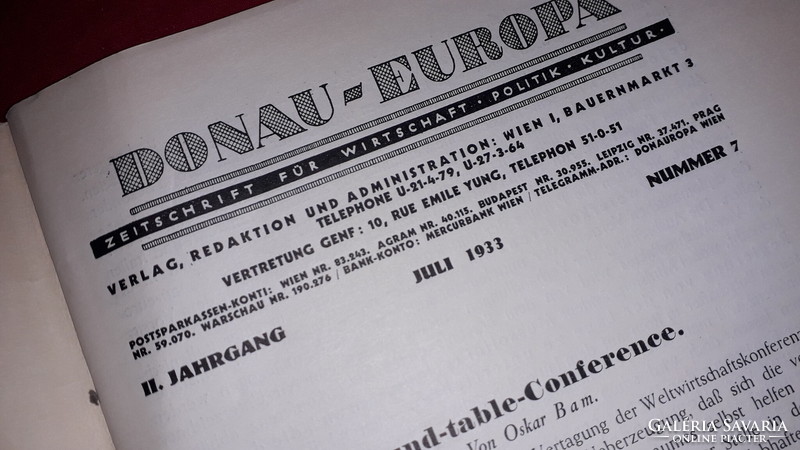 1933.Antique conference of the European countries on the Danube, publication with nearly 70 maps of Hungary