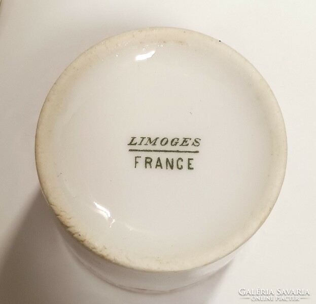 Ezüst kávé szett Limoges hibátlan porcelánnal