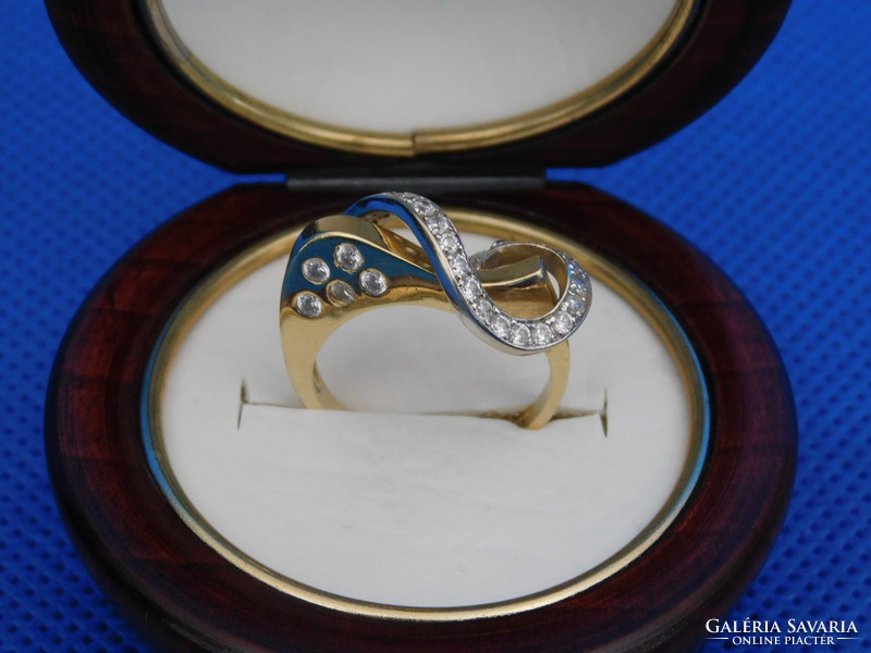 Gold 14k two-tone women's ring 5.1 Gr