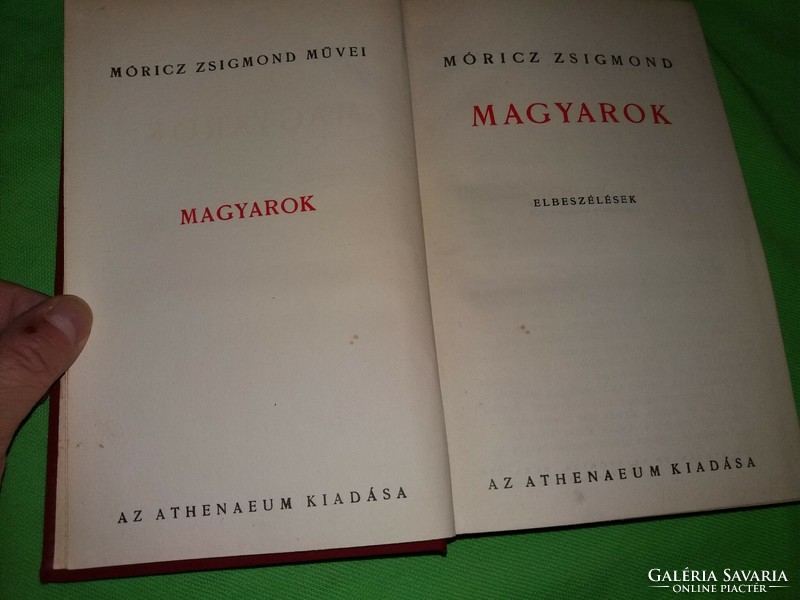 1939. Zsigmond Móricz: Hungarian stories book according to the pictures Athenaeum