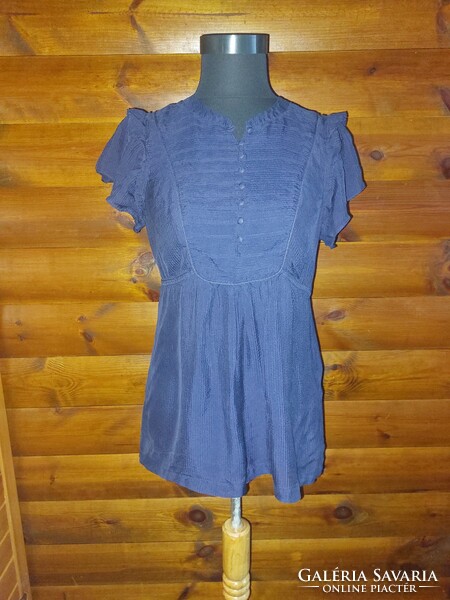 Dark blue warehouse size L silk shirt, tunic