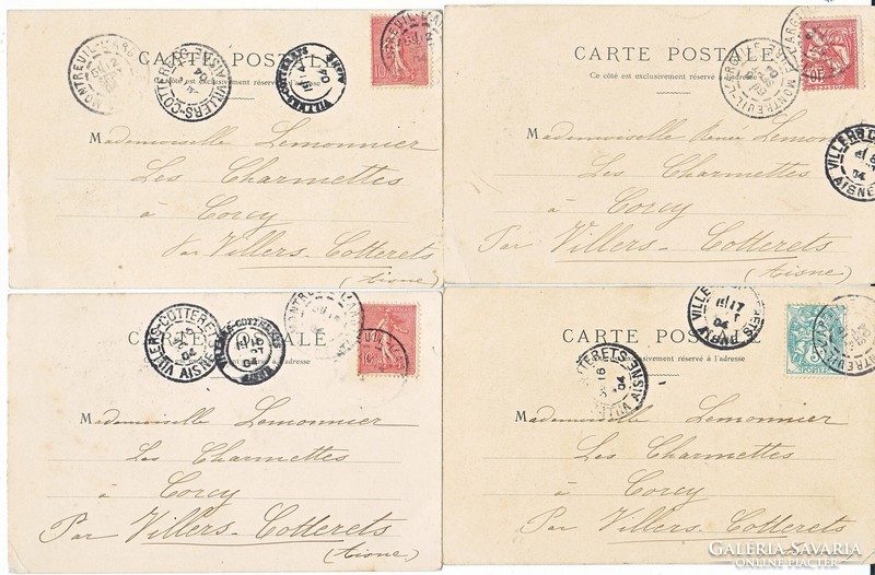 Franciaországi képes levelezőlap csomag 1904