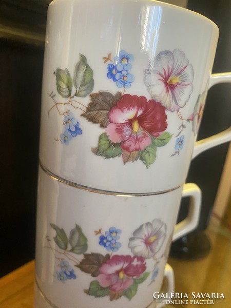 Zsolnay skirted floral mug