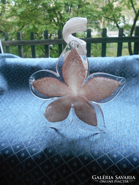 Murano glass flower candle holder - beautiful piece of craftsmanship