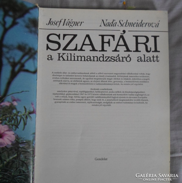 Josef Vágner, Nada Schneiderová: Szafári a Kilimandzsáró alatt (Madách – Gondolat, 1980)