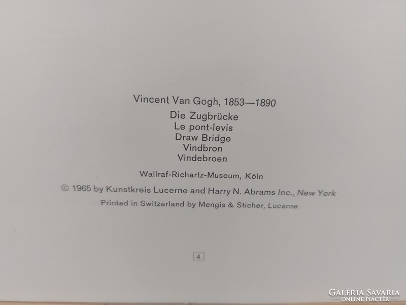 (K) international art club (1965) 5 van gogh prints, reproduction 35x43 cm