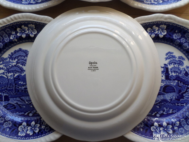 6 db angol Copeland Spode porcelán kistányér 19,5 cm