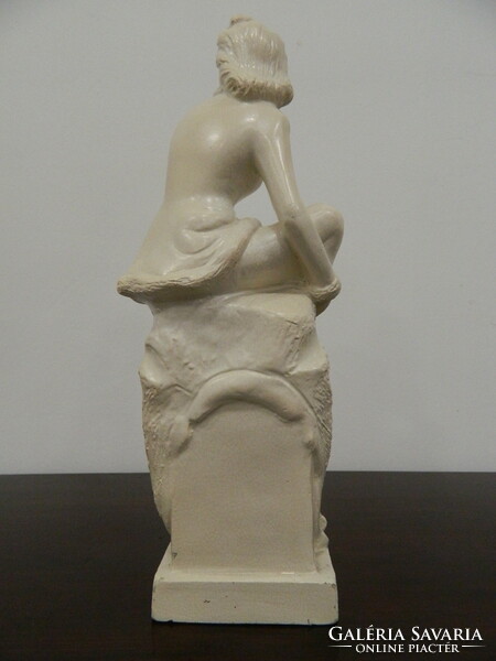 Art deco női kerámia szobor ( jelzett)