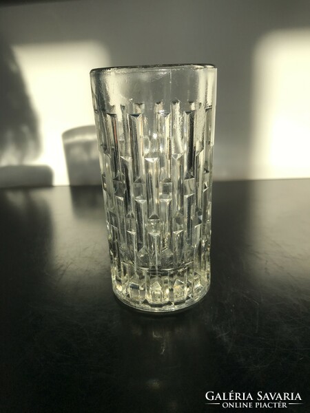 Interesting cast glass tumbler (302)