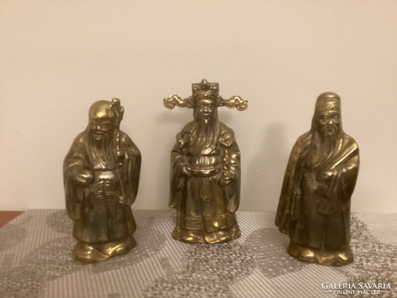 3 copper statues from China
