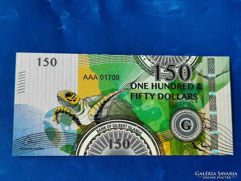 Gilbert islands) $ 150 2016! Turtle! Rare fantasy paper money! Unc!