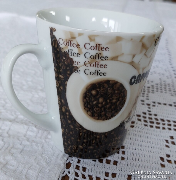 Hosszú kávés porcelán bögre, csésze, 1 db