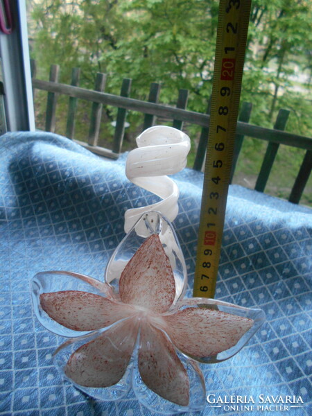 Murano glass flower candle holder - beautiful piece of craftsmanship