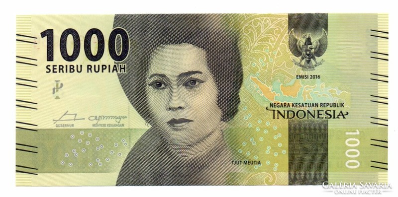 1,000 Rupiah 2016 2 serial numbers Indonesia