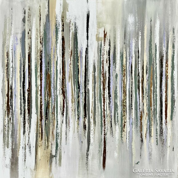 Andrea elek - sparkling - abstract painting - 100x100 cm