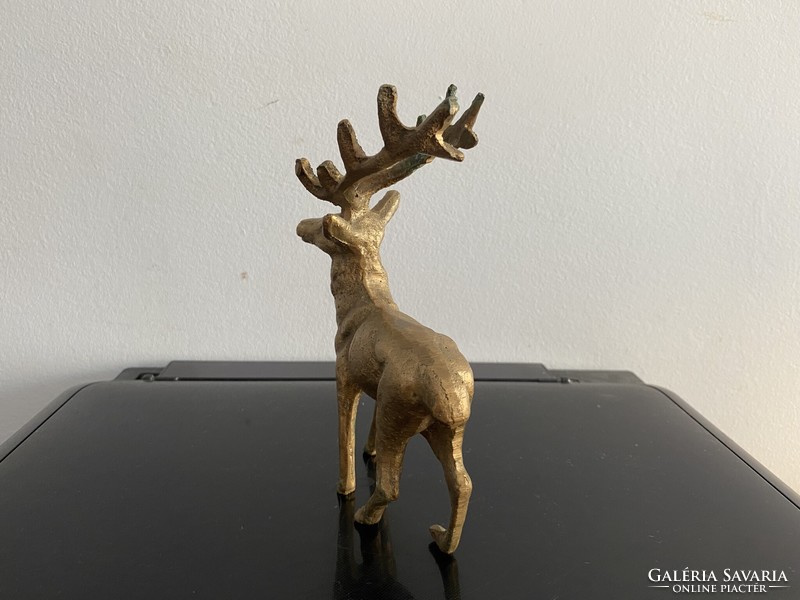 Brass deer statue