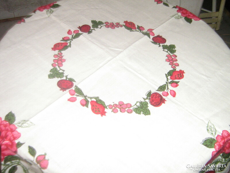 Beautiful red floral tablecloth