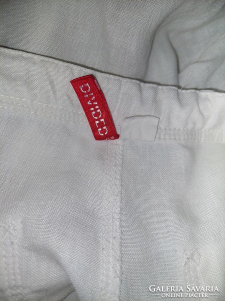 Divided women's linen white pants (42)