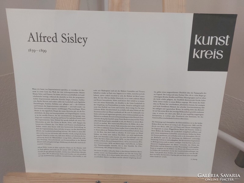 (K) international art club (1965) 5 sisley prints, reproduction 35x43 cm