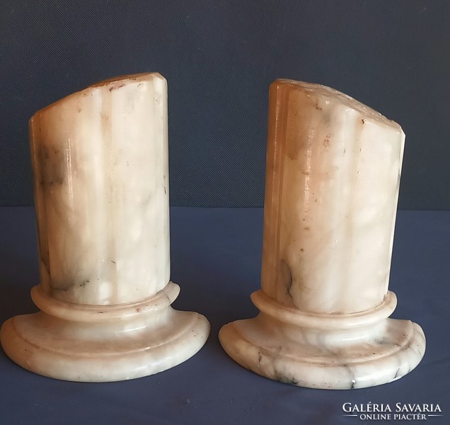 Alabaster bookend, art deco design, negotiable in pairs