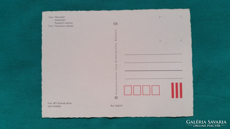 Tápé, Népviselet, postatiszta képeslap