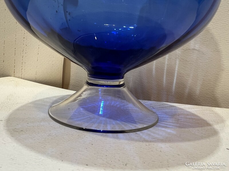 Vintage firenzei üveg váza a 60-as évekből, 20 x 15 cm-es. 4570