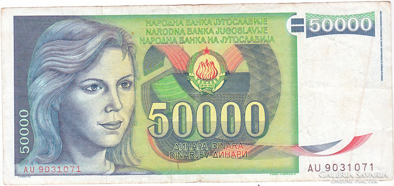 Jugoszlávia 50000 dínár 1988 G