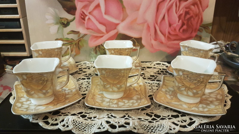 Exclusiv, coffee set, gold-plated, new in a box, aml germany royal porcelain- very nice-