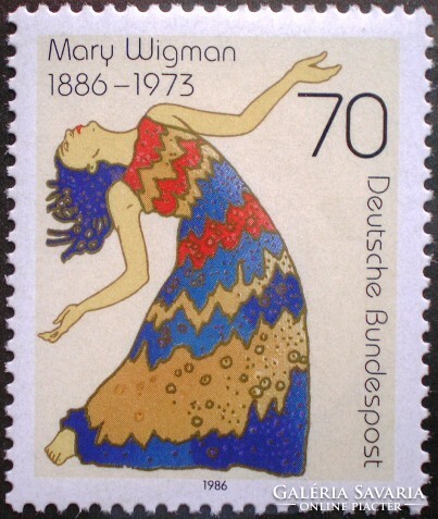 N1301 / Németország 1986 Mary Wigman bélyeg postatiszta