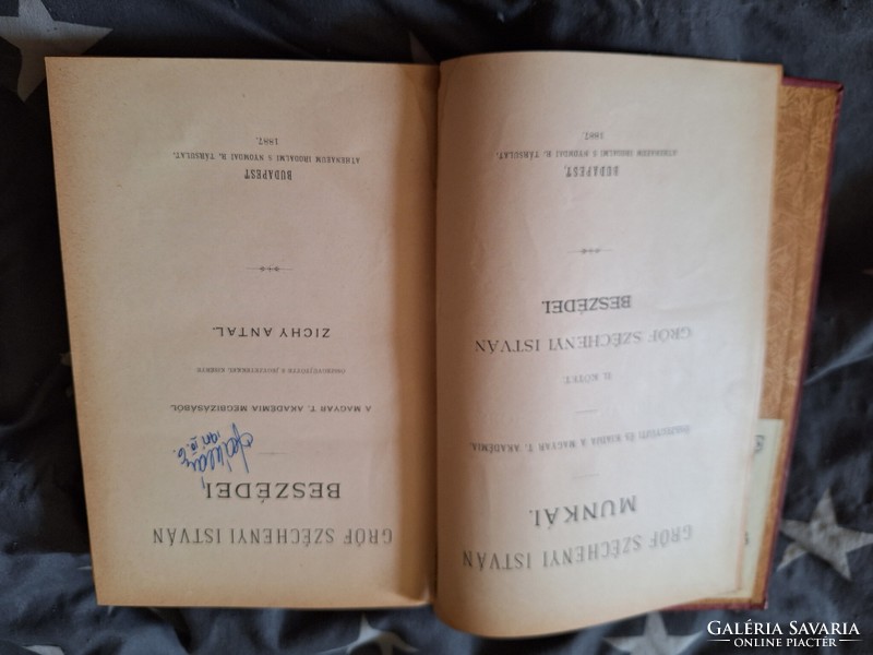 1884-1887 - István Gróf Szechenyi: his diaries and speeches (zichy antal ed.) are for sale together! Ex libris