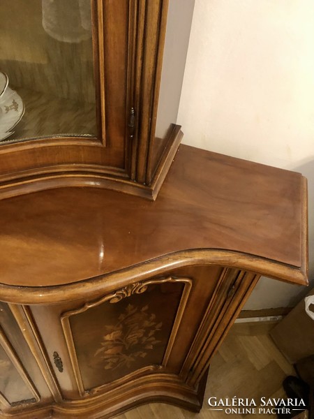 Inlaid, real solid wood chest of drawers.