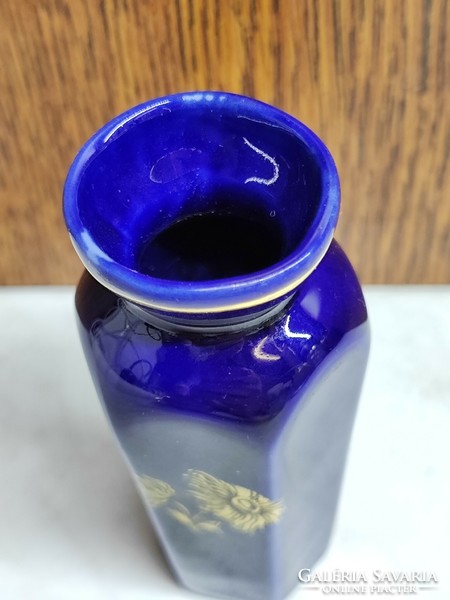Hollóházi Kobalt kék váza