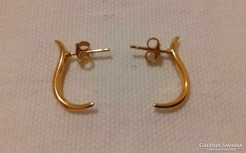 Showy gold-plated silver earrings (925)
