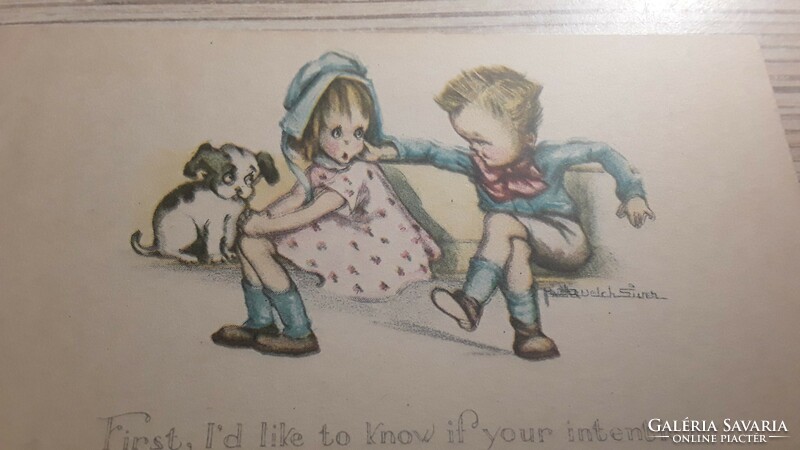 Antique greeting postcard.