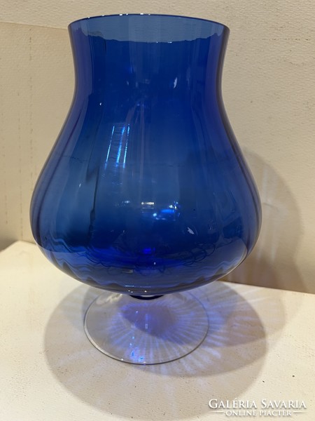 Vintage firenzei üveg váza a 60-as évekből, 20 x 15 cm-es. 4570